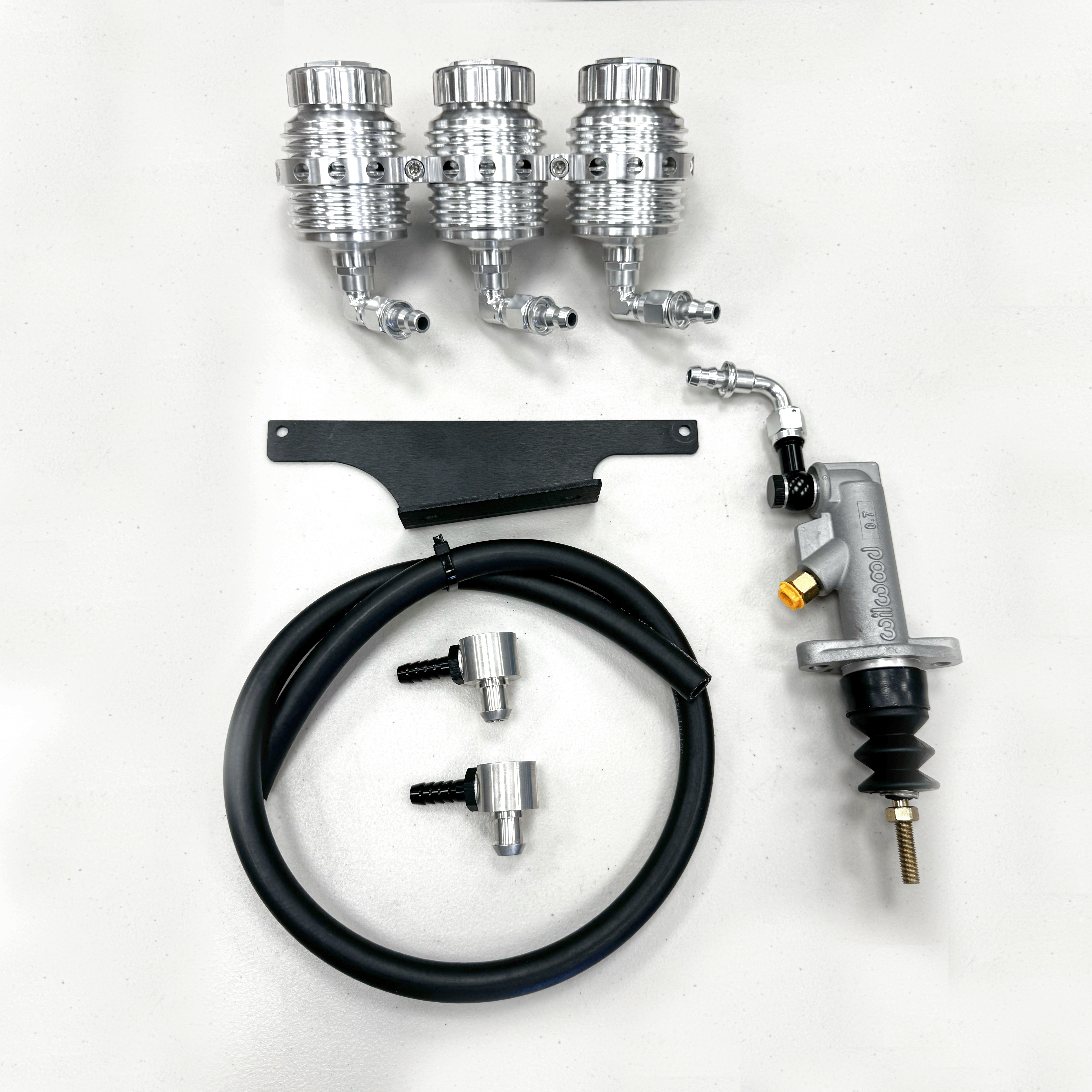 Wilwood Triple Reservoir Remote Kit - Polished