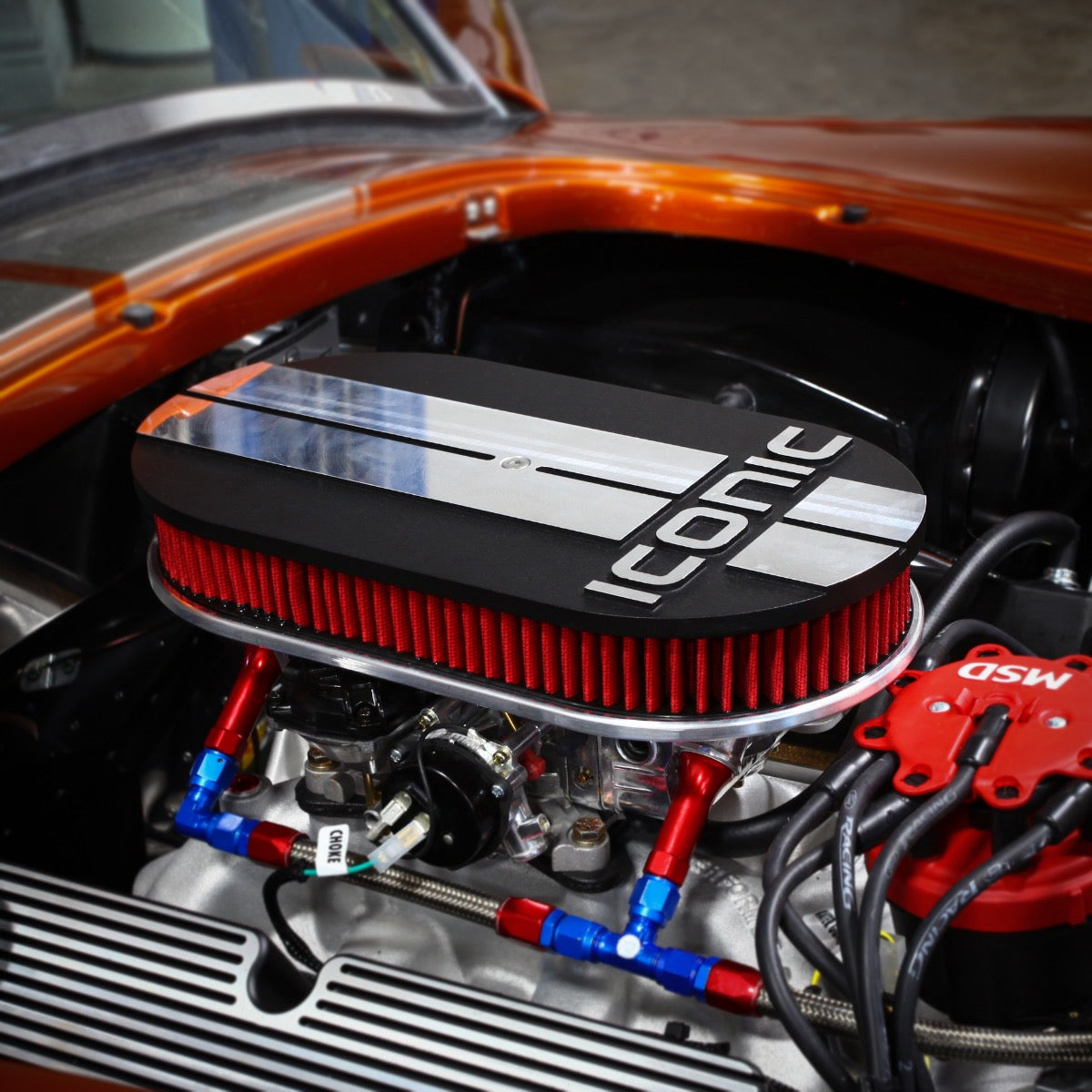 California Classic Chrome Air Cleaner For Ford 400M & 400C Engines – 14” Round W/ High Performance Emblem – 3” Tall