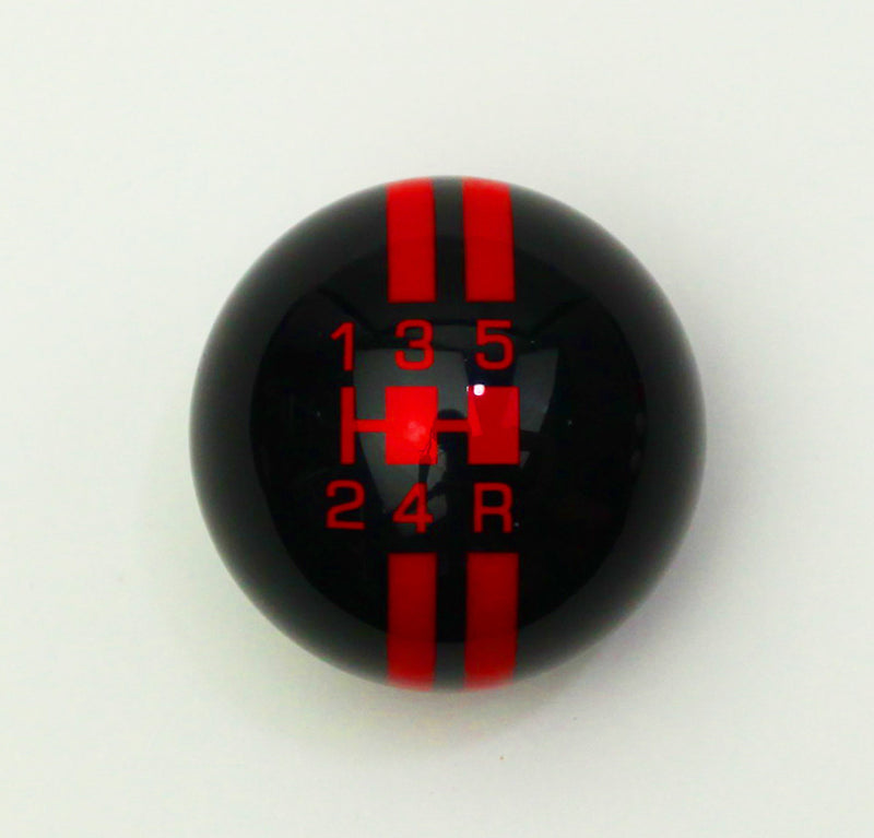 Black with Red Speed Stripes