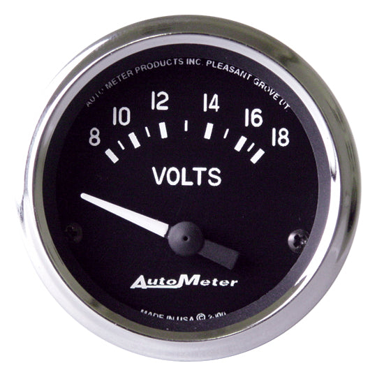 Autometer 2-1/16" Voltmeter, 8-18V, AIR-CORE, COBRA