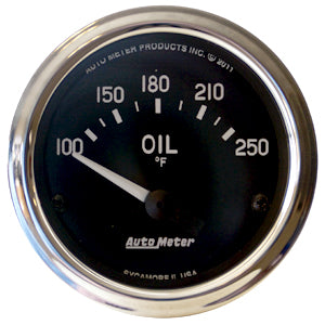 Autometer 2-1/16" Oil Temp, 100-250 °F, AIR-CORE, COBRA