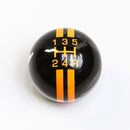 Black with yellow stripes