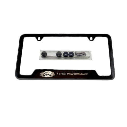 Ford Performance Stainless Steel License Plate Frame-Black